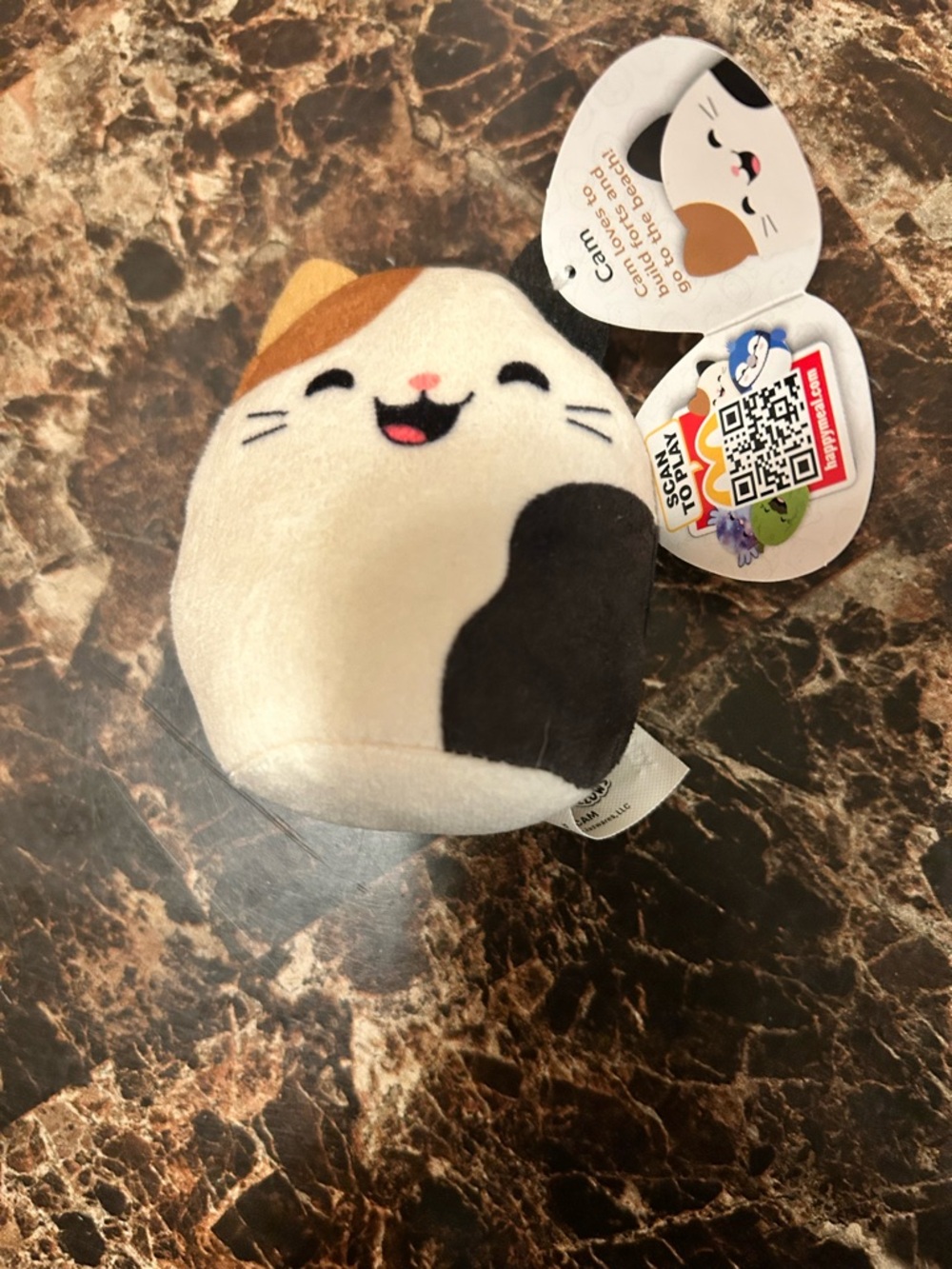 Squishmallows Black and White Calico Cat Plush